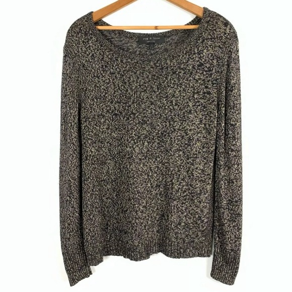 Rag & Bone Angora Blend Multicolored Boatneck Scoop Neck Knit Sweater - Picture 3 of 11